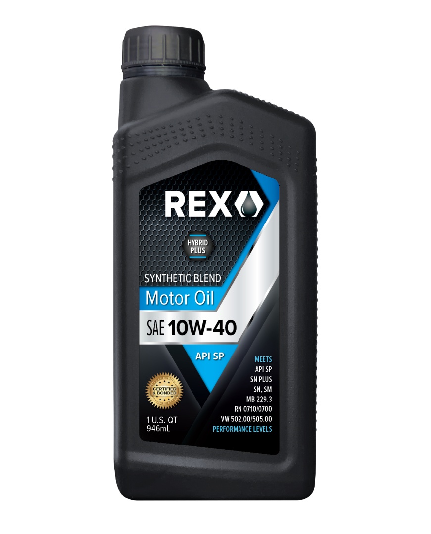 REX SYNTHETIC BLEND SAE 10W-40 SP MOTOR OIL